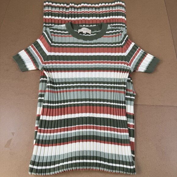 Sezane DOMITILLE Striped Knit Midi Dress Sz XS Bodycon - Picture 7 of 11